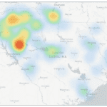 South Carolina hot-spot map showing fentanyl pill poisonings