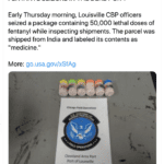 Tweet about CBP fentanyl seizure