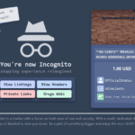 Screenshot of "splash" page from Incognito featuring an ad for Adderall sales