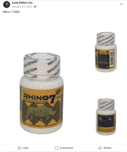 a facebook post width images of a bottle of pills