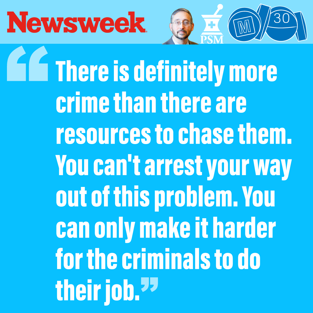 Quote: “There is definitely more crime than there are resources to chase them. You can't arrest your way out of this problem. You can only make it harder for the criminals to do their job.”